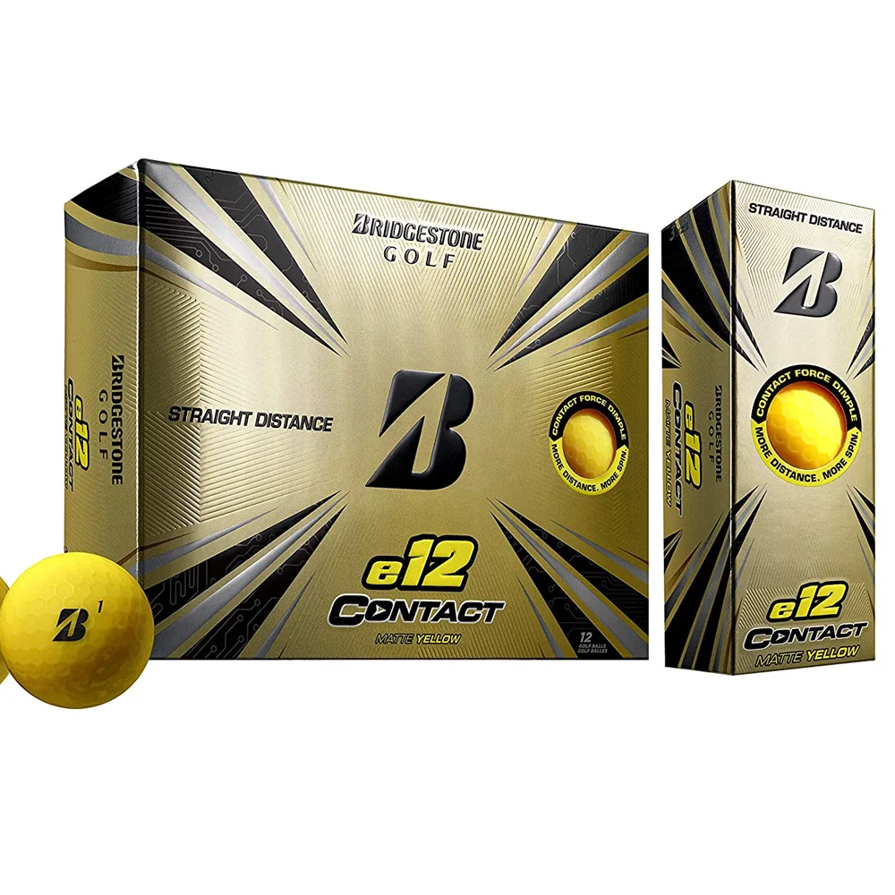 Bridgestone e12 Contact Golf Ball. yellow color