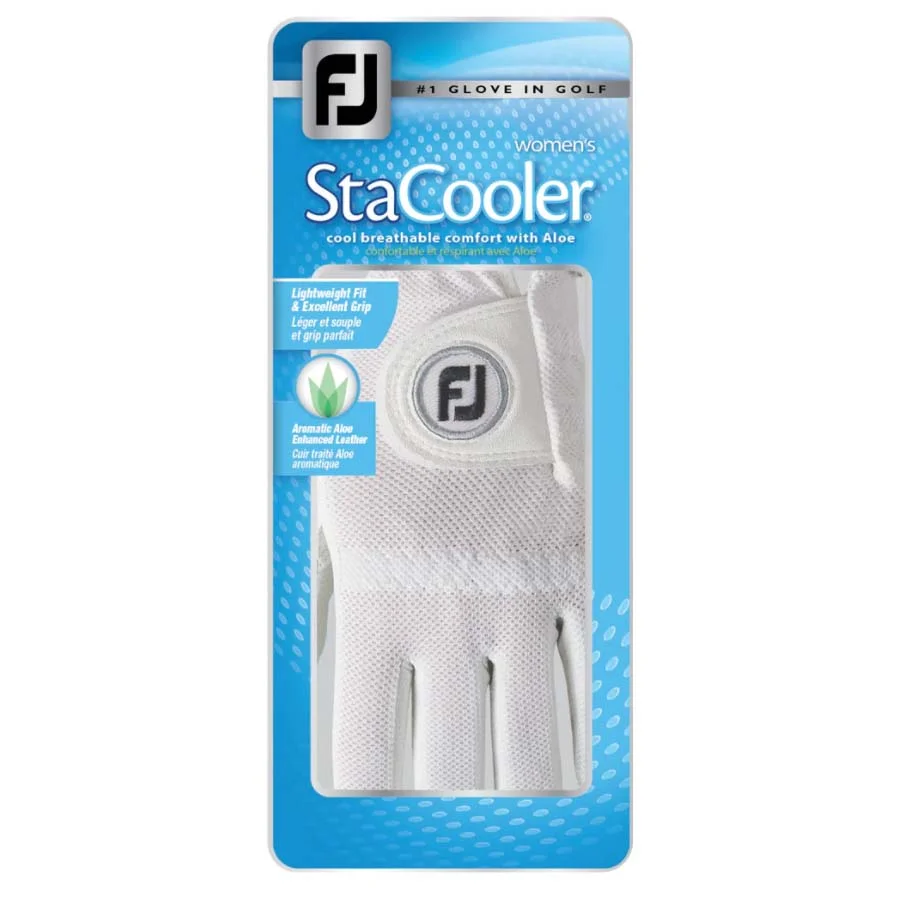 FootJoy Womens StaCooler Golf Glove. View of packaging