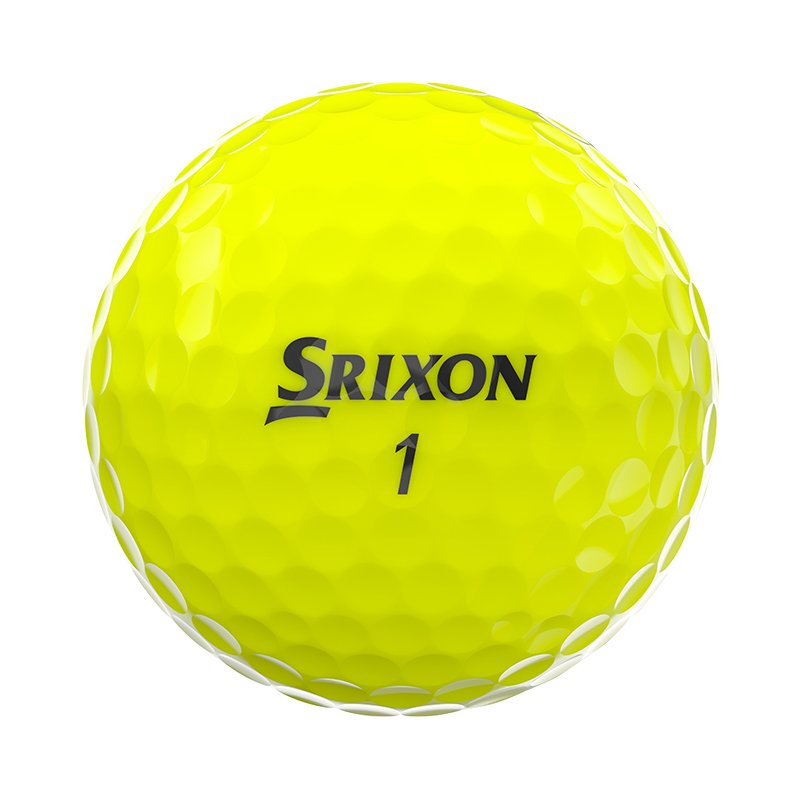 Srixon Z-Star Golf Balls. Yellow Color. Front side