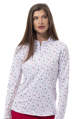 womens sansoleil solcool print mock mix n mingle